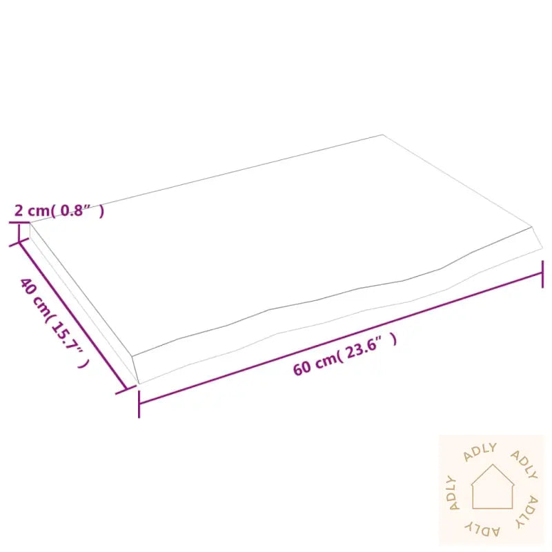 Vegghylle 60X40X2 Cm Ubehandlet Heltre Eik