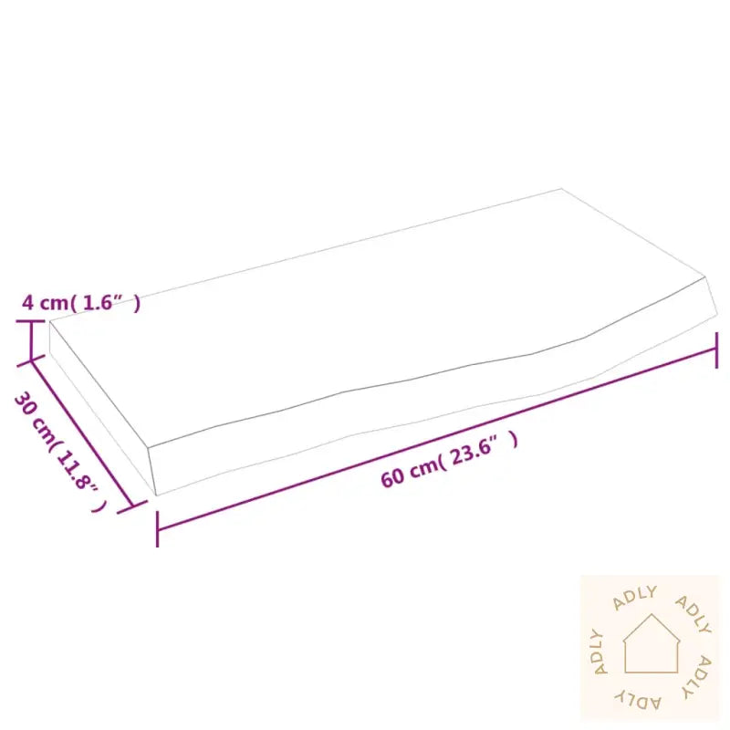 Vegghylle 60X30X(2-4) Cm Ubehandlet Heltre Eik