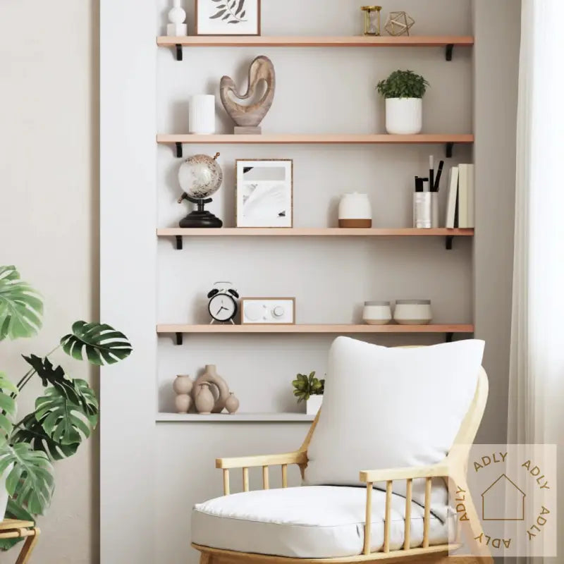 Vegghylle 80X10X2 Cm Ubehandlet Heltre Eik
