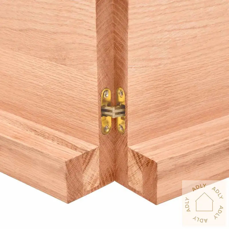 Vegghylle Lysebrun 200X50X(2-6) Cm Behandlet Heltre Eik