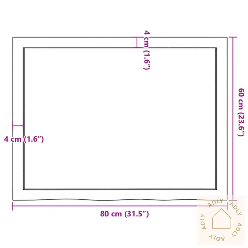 Vegghylle Lysebrun 80X60X(2-6) Cm Behandlet Heltre Eik