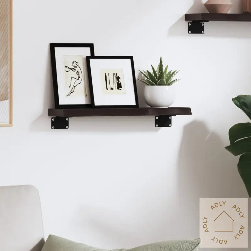 Vegghylle Mørkebrun 40X10X2 Cm Behandlet Heltre Eik