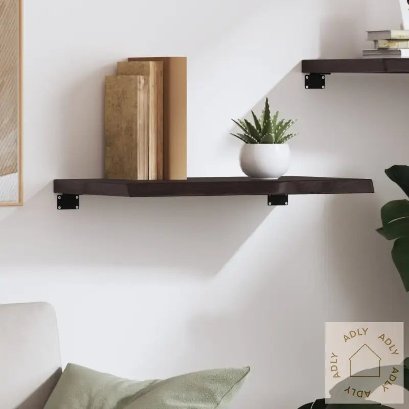 Vegghylle Mørkebrun 60X40X(2-4) Cm Behandlet Heltre Eik