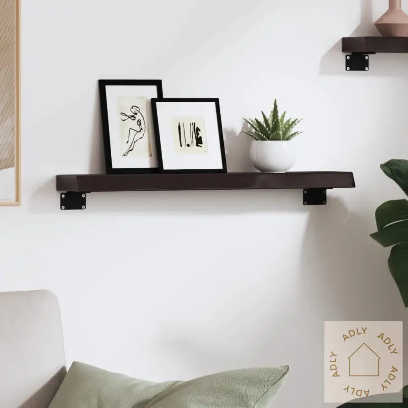 Vegghylle Mørkebrun 60X10X4 Cm Behandlet Heltre Eik