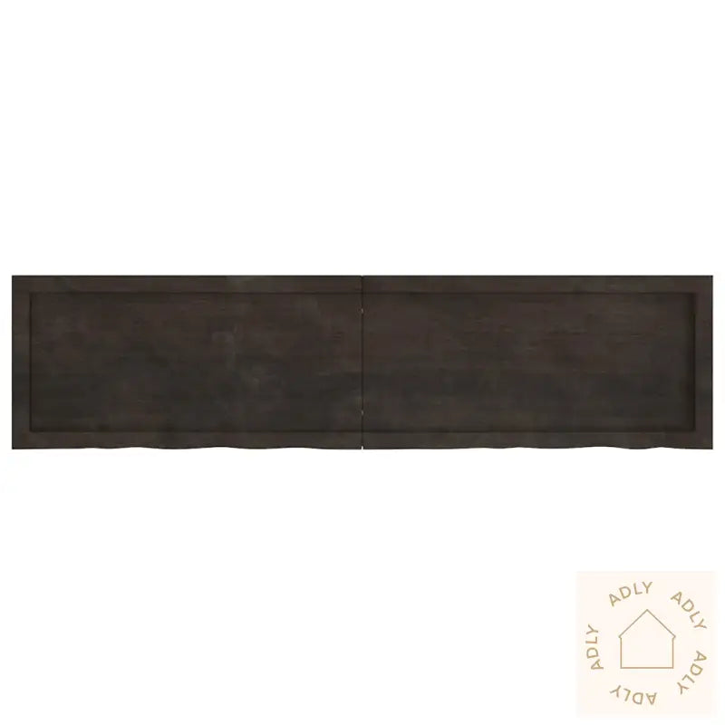 Vegghylle Mørkebrun 160X40X(2-4) Cm Behandlet Heltre Eik