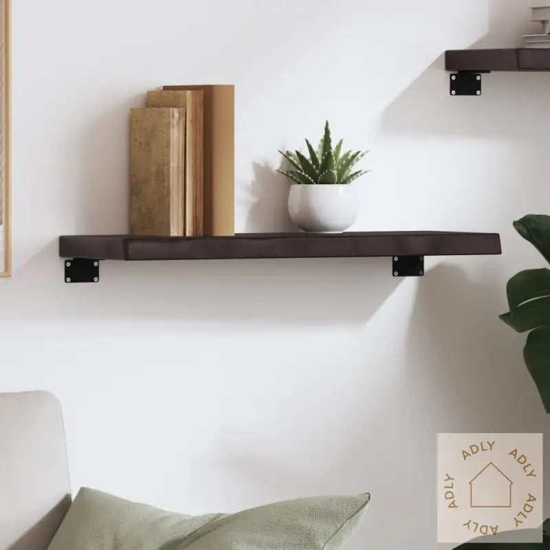 Vegghylle Mørkebrun 60X20X4 Cm Behandlet Heltre Eik