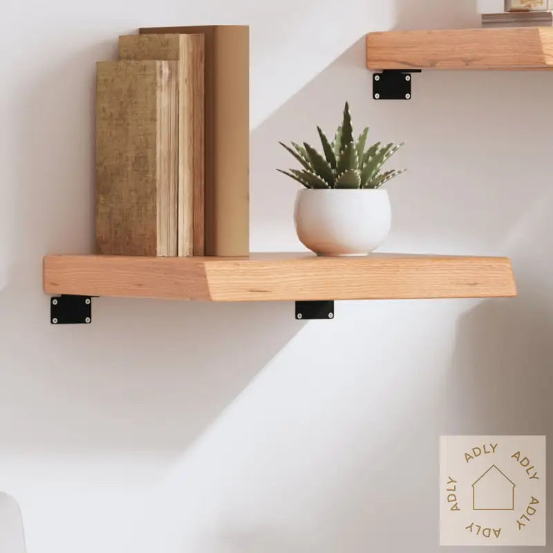 Vegghylle Lysebrun 40X40X(2-6) Cm Behandlet Heltre Eik