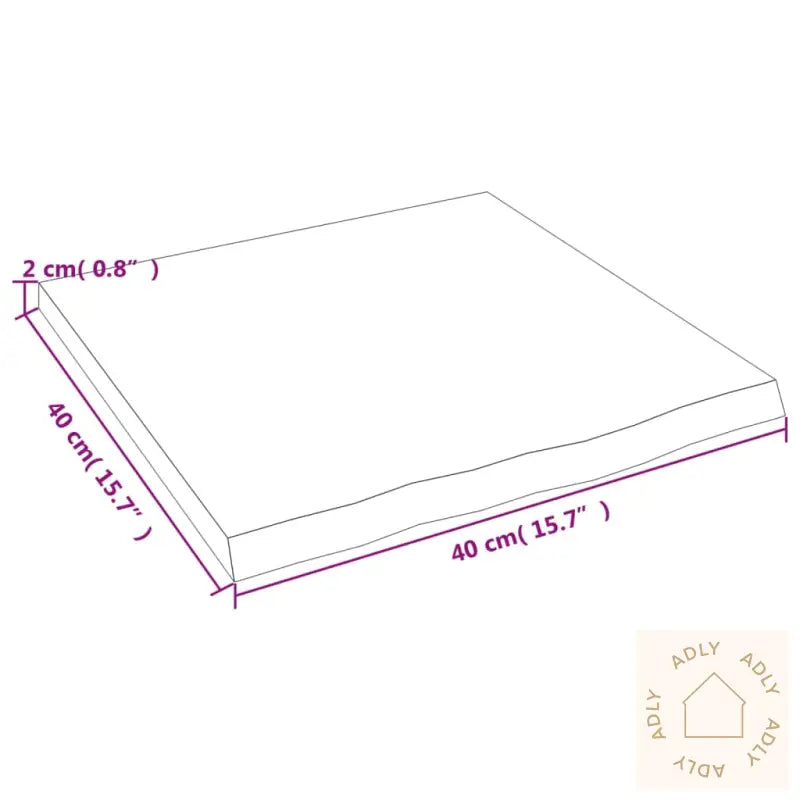 Vegghylle Lysebrun 40X40X2 Cm Behandlet Heltre Eik