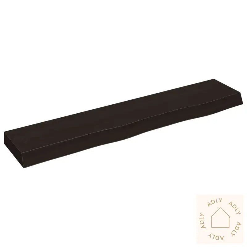 Vegghylle Mørkebrun 100X20X6 Cm Behandlet Heltre Eik