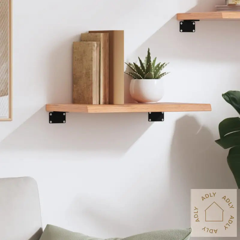 Vegghylle Lysebrun 40X20X2 Cm Behandlet Heltre Eik