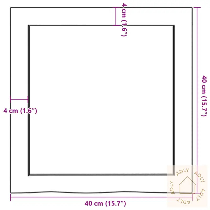 Vegghylle 40X40X(2-6) Cm Ubehandlet Heltre Eik
