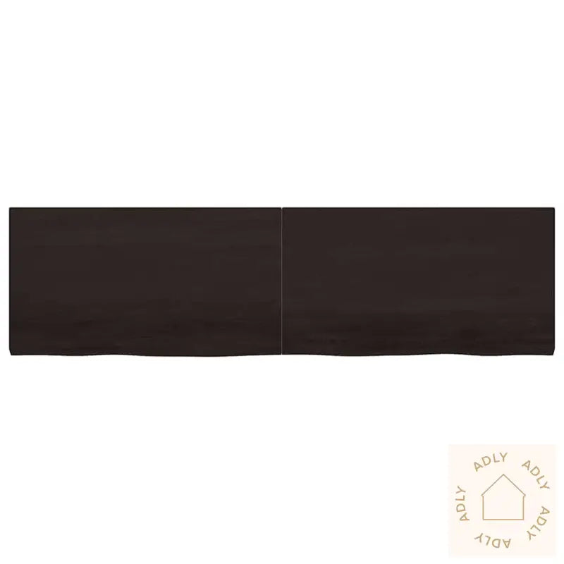 Vegghylle Mørkebrun 220X60X(2-4) Cm Behandlet Heltre Eik