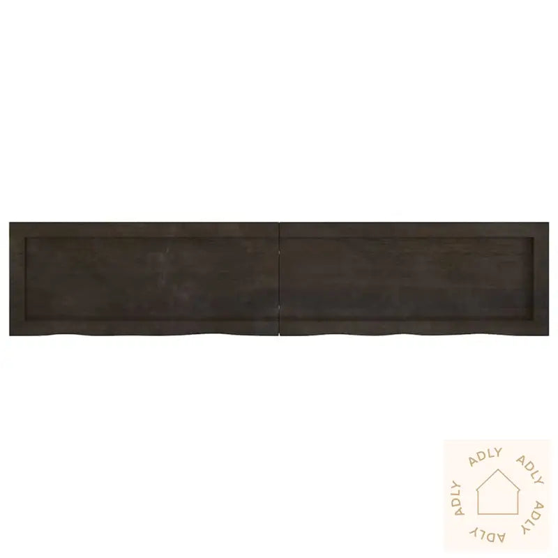 Vegghylle Mørkebrun 140X30X(2-6) Cm Behandlet Heltre Eik