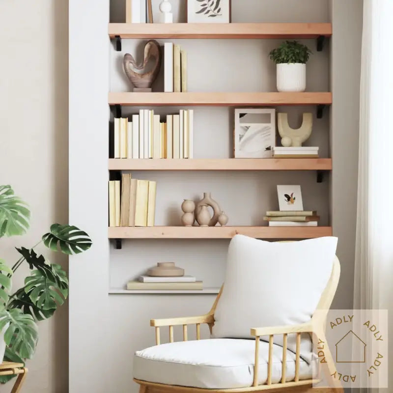 Vegghylle 80X20X6 Cm Ubehandlet Heltre Eik