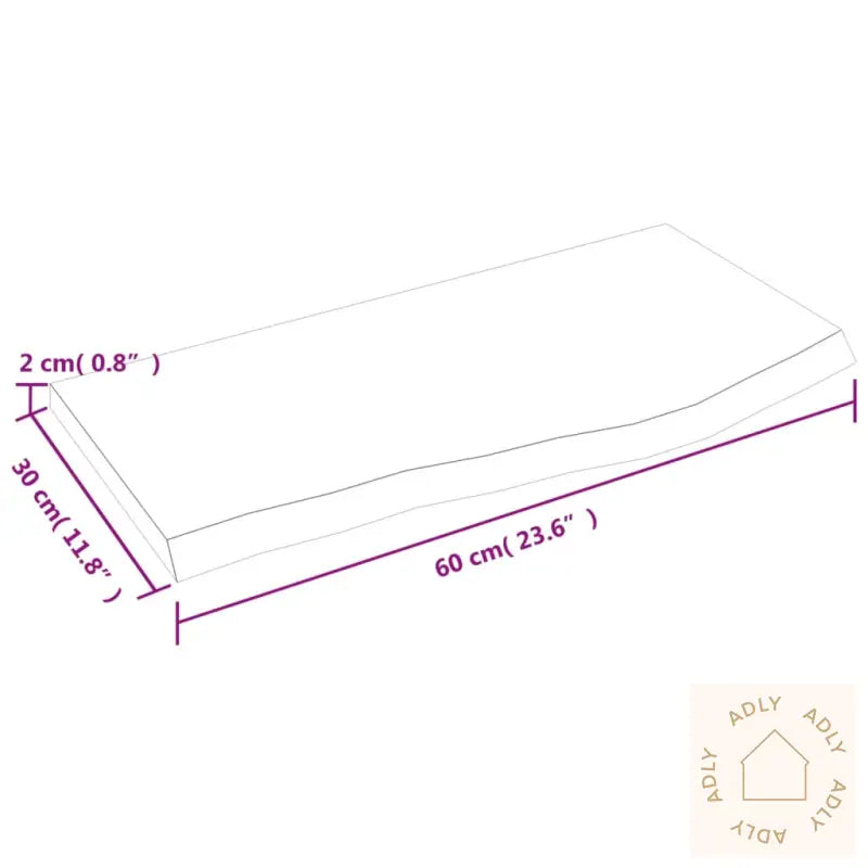 Vegghylle Mørkebrun 60X30X2 Cm Behandlet Heltre Eik