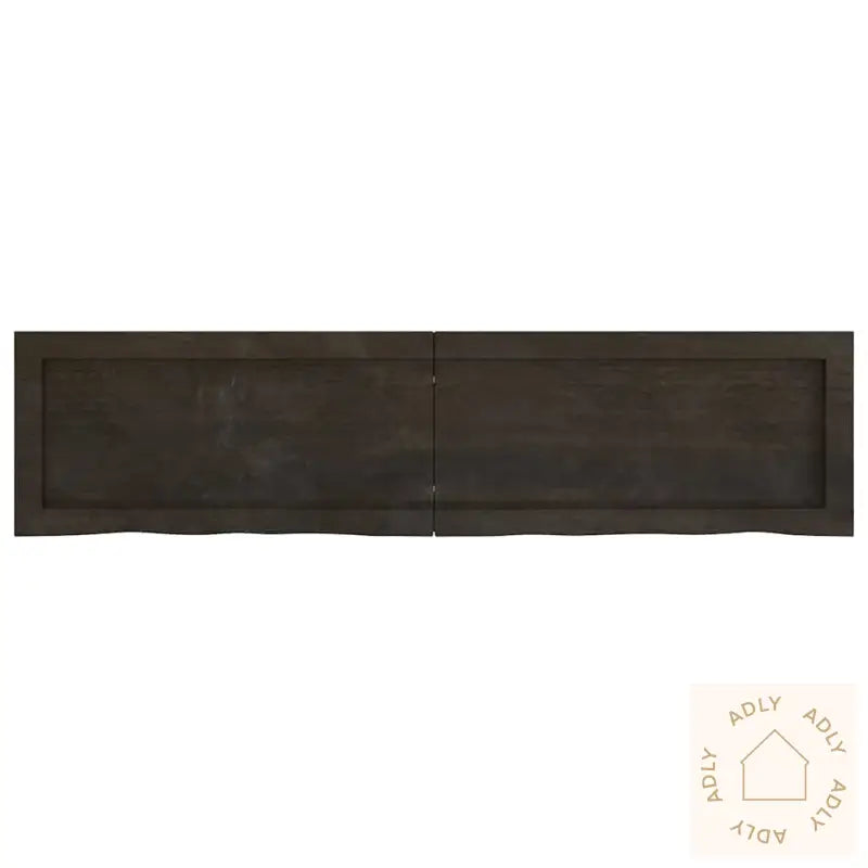 Vegghylle Mørkebrun 120X30X(2-6) Cm Behandlet Heltre Eik