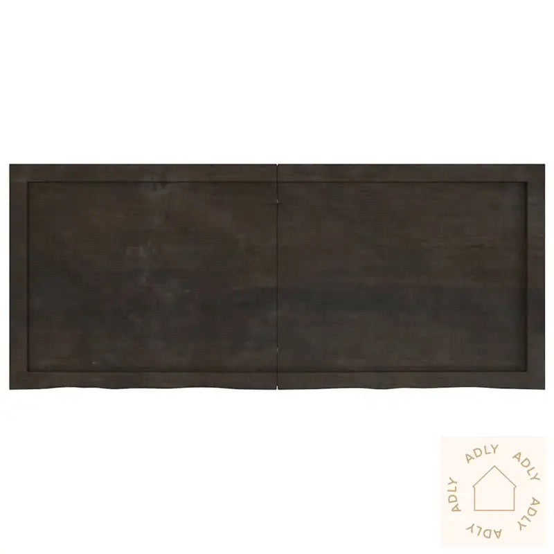 Vegghylle Mørkebrun 120X50X(2-4) Cm Behandlet Heltre Eik