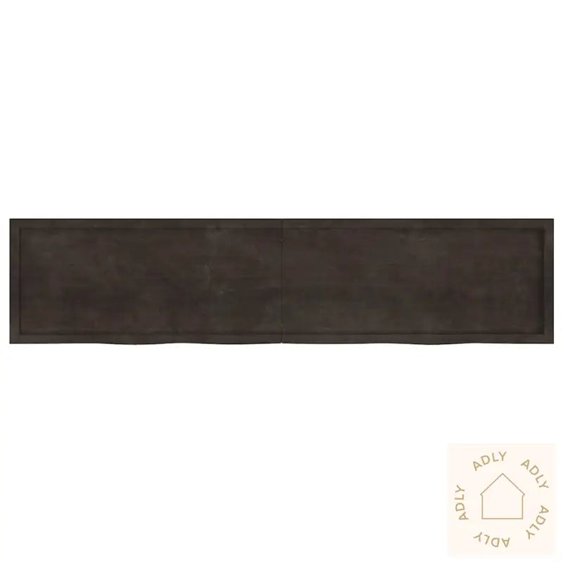 Vegghylle Mørkebrun 220X50X(2-6) Cm Behandlet Heltre Eik