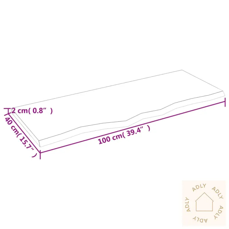 Vegghylle Mørkebrun 100X40X2 Cm Behandlet Heltre Eik