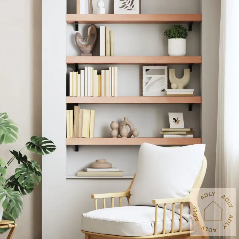 Vegghylle Lysebrun 100X20X6 Cm Behandlet Heltre Eik