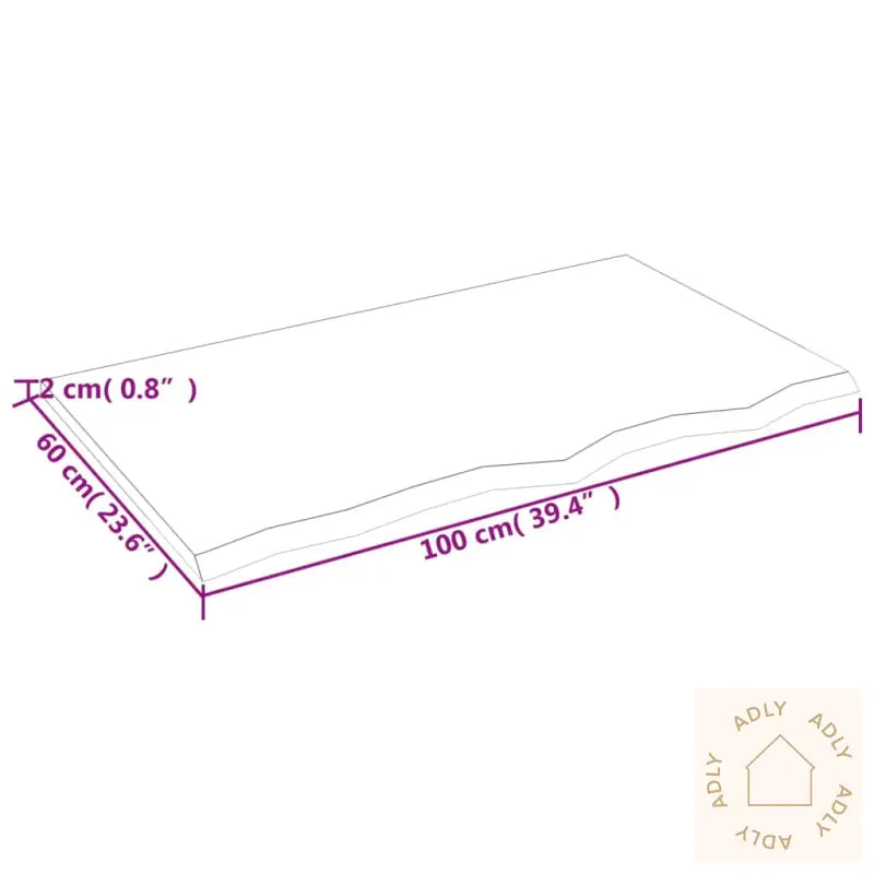 Vegghylle Lysebrun 100X60X2 Cm Behandlet Heltre Eik