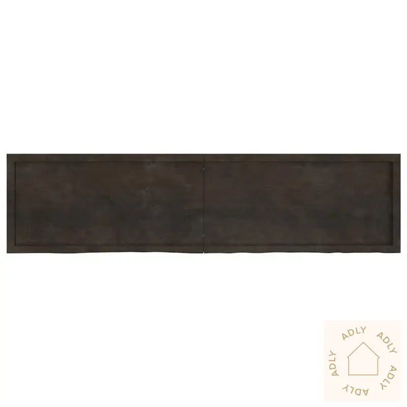 Vegghylle Mørkebrun 200X50X(2-6) Cm Behandlet Heltre Eik