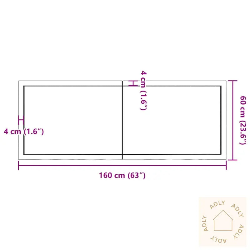 Vegghylle Lysebrun 100X60X(2-4) Cm Behandlet Heltre Eik