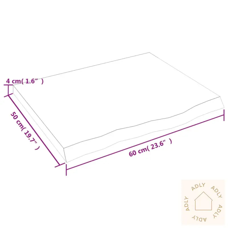 Vegghylle Lysebrun 60X50X(2-4) Cm Behandlet Heltre Eik