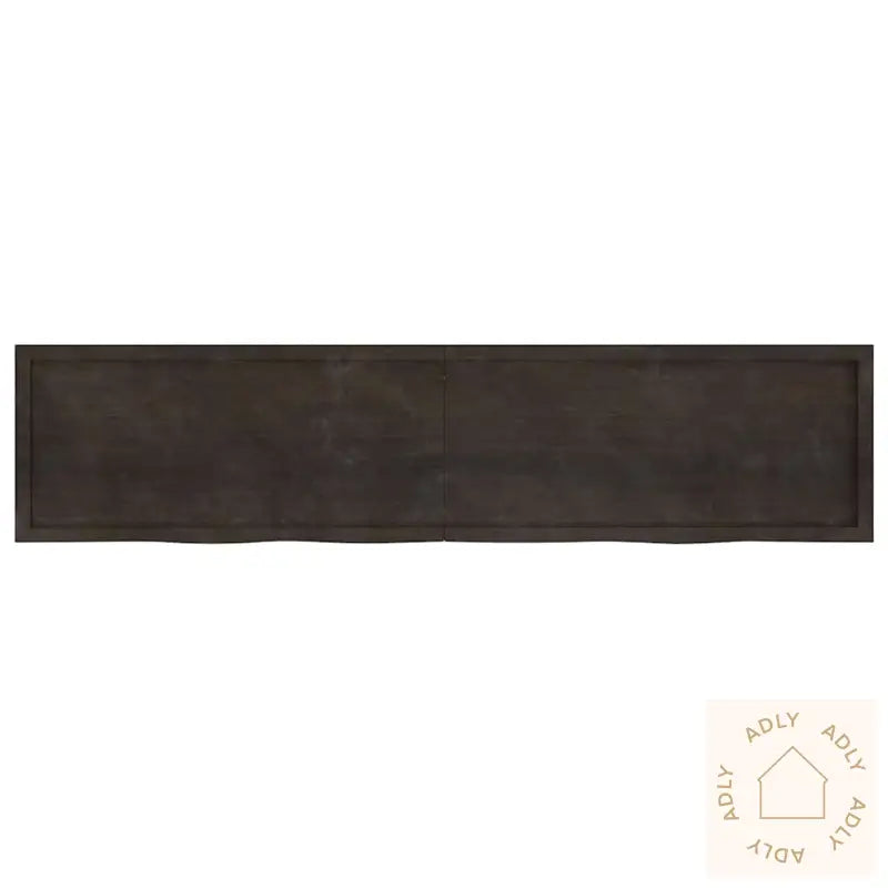 Vegghylle Mørkebrun 220X50X(2-4) Cm Behandlet Heltre Eik