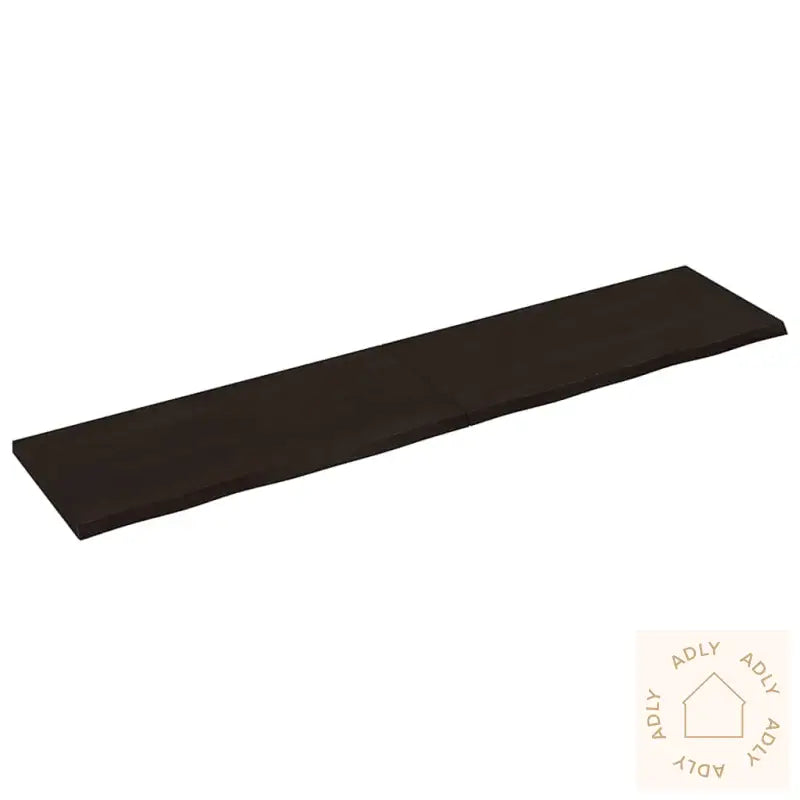 Vegghylle Mørkebrun 220X50X(2-4) Cm Behandlet Heltre Eik