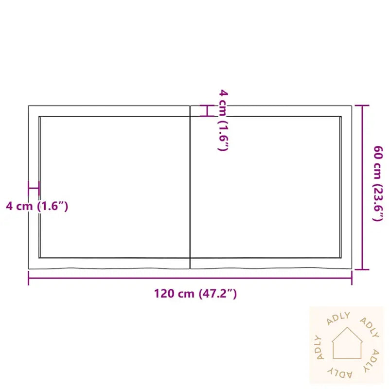 Vegghylle Lysebrun 120X60X(2-6) Cm Behandlet Heltre Eik