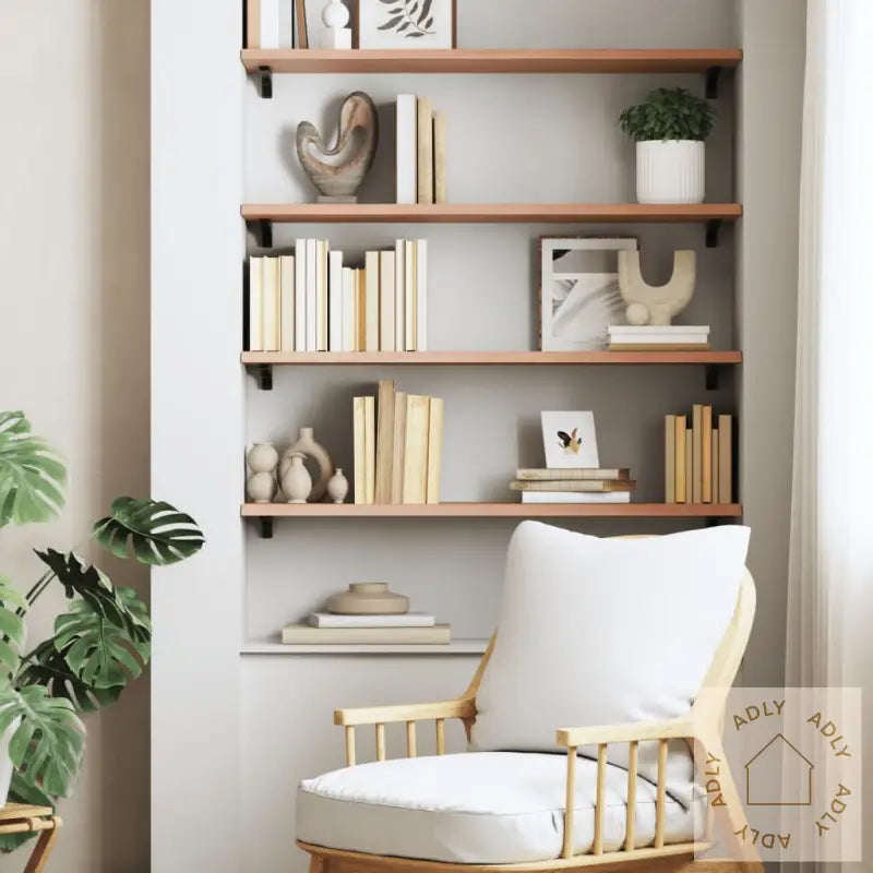 Vegghylle Lysebrun 100X30X2 Cm Behandlet Heltre Eik