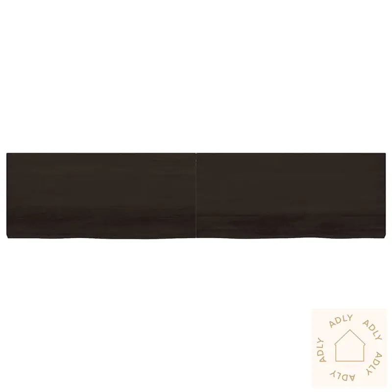 Vegghylle Mørkebrun 220X50X(2-6) Cm Behandlet Heltre Eik