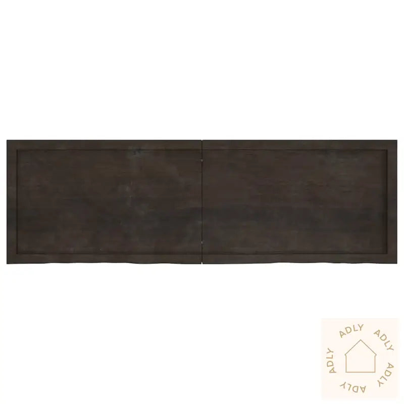 Vegghylle Mørkebrun 160X50X(2-4) Cm Behandlet Heltre Eik