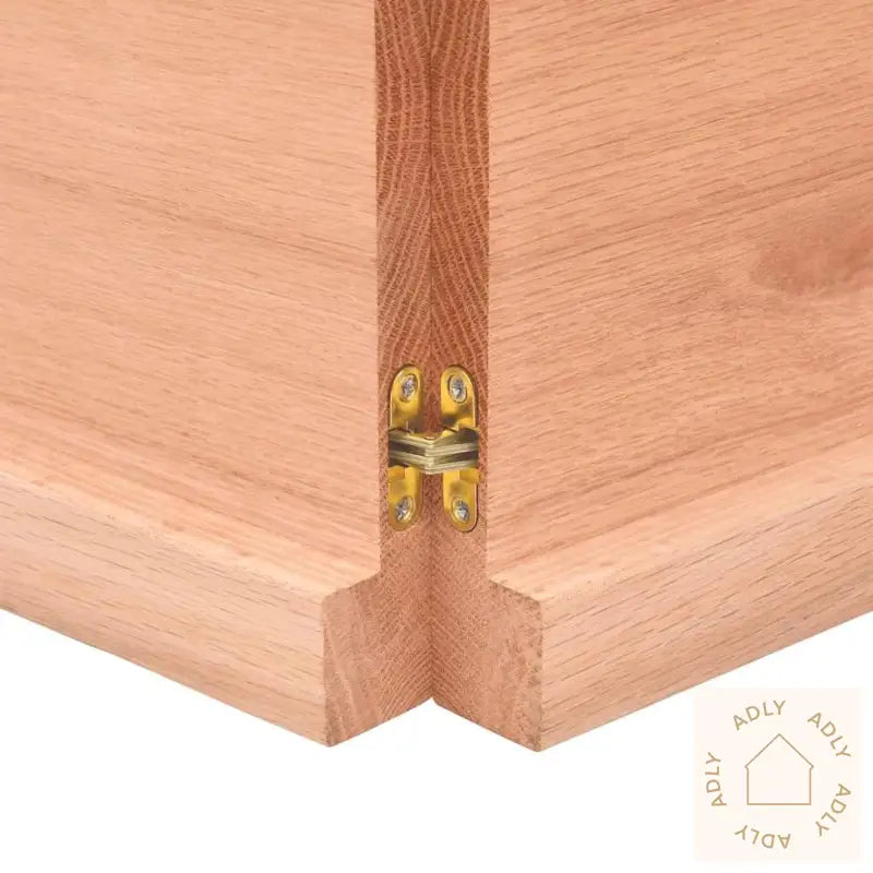 Vegghylle Lysebrun 120X60X(2-4) Cm Behandlet Heltre Eik