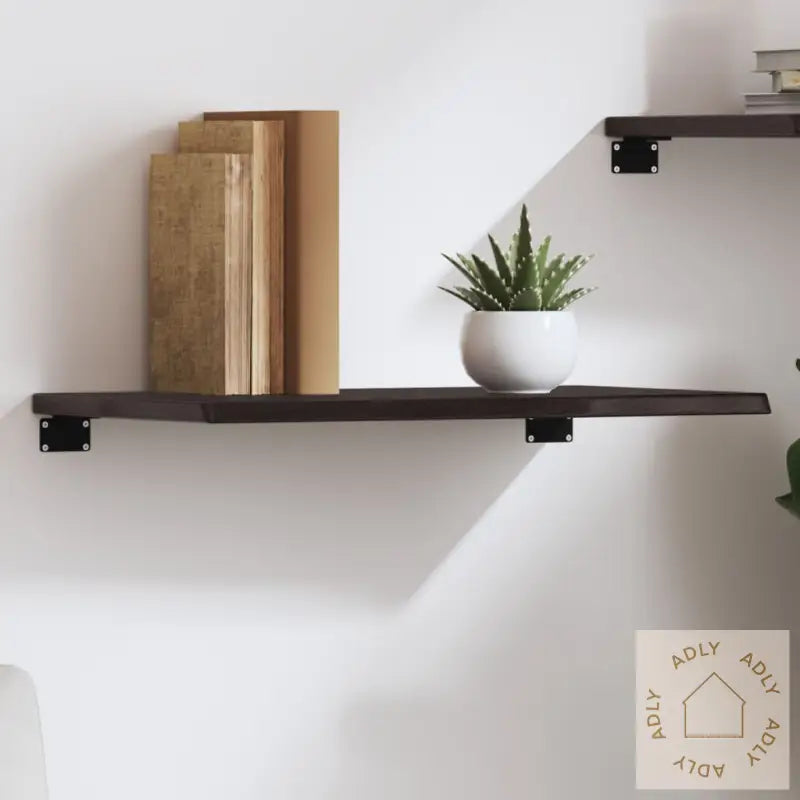Vegghylle Mørkebrun 60X30X2 Cm Behandlet Heltre Eik