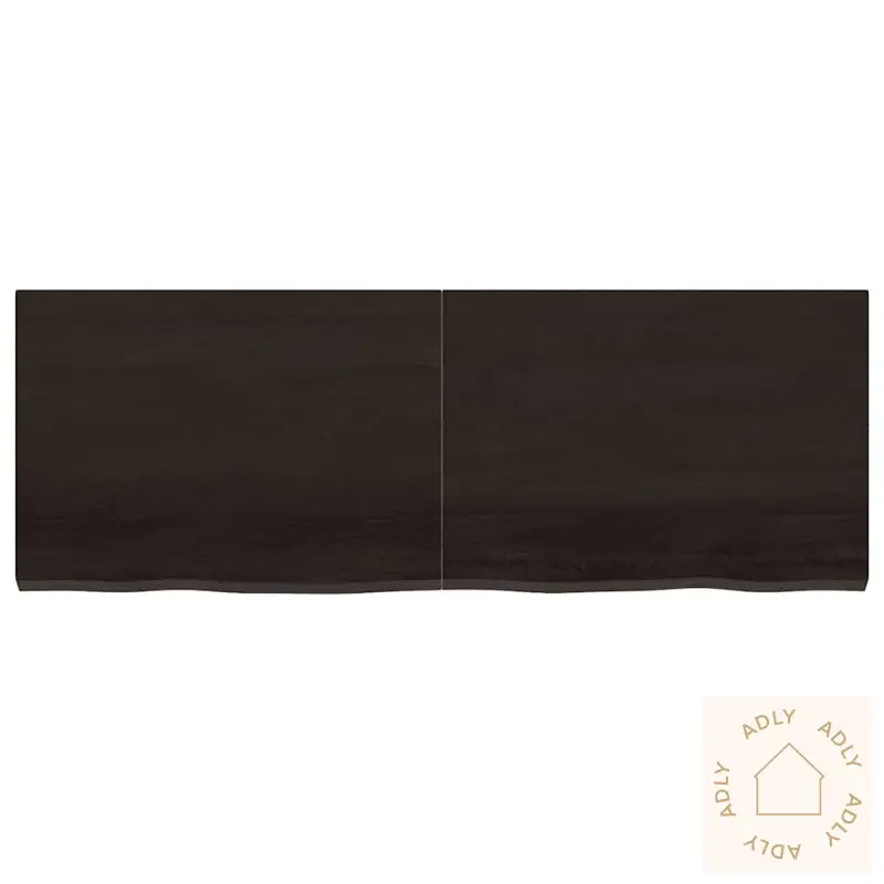 Vegghylle Mørkebrun 140X50X(2-4) Cm Behandlet Heltre Eik