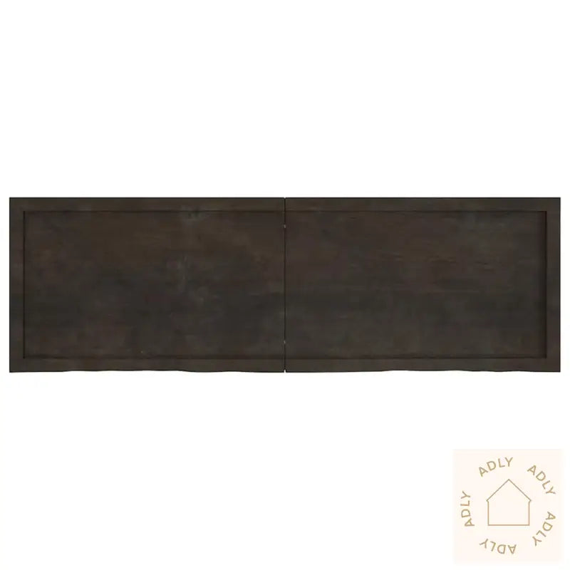 Vegghylle Mørkebrun 160X50X(2-6) Cm Behandlet Heltre Eik