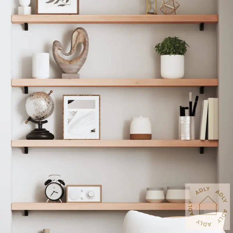 Vegghylle 80X10X4 Cm Ubehandlet Heltre Eik