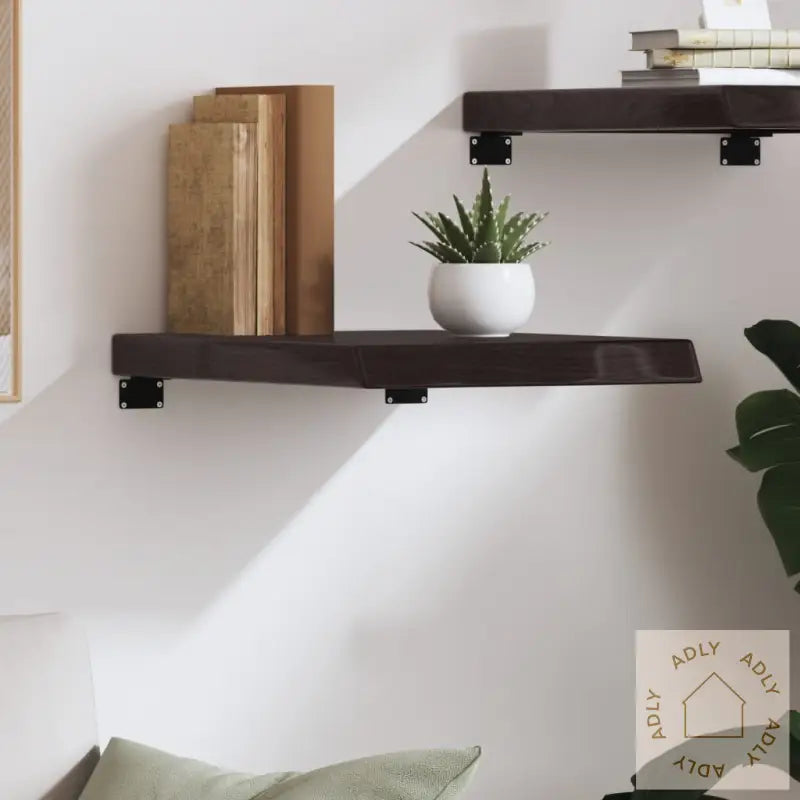 Vegghylle Mørkebrun 40X60X(2-6) Cm Behandlet Heltre Eik