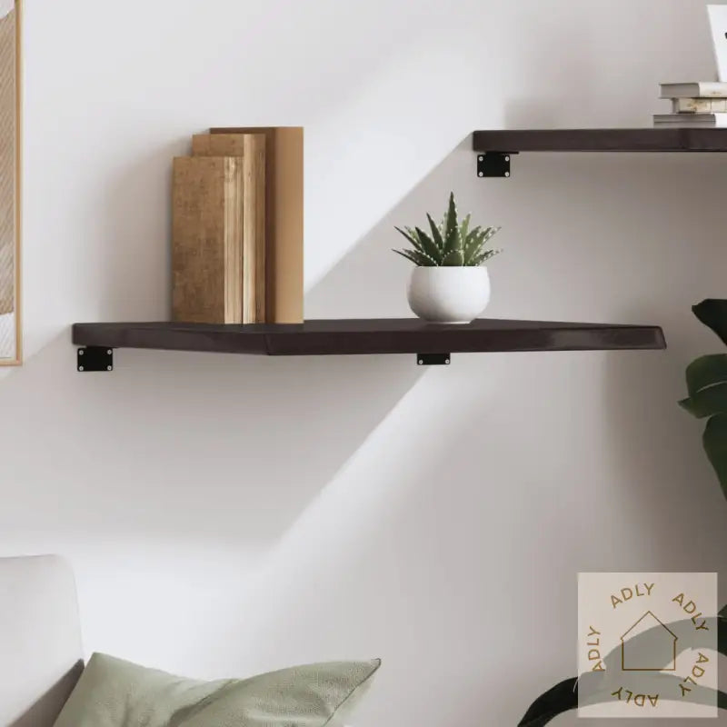 Vegghylle Mørkebrun 60X60X(2-4) Cm Behandlet Heltre Eik
