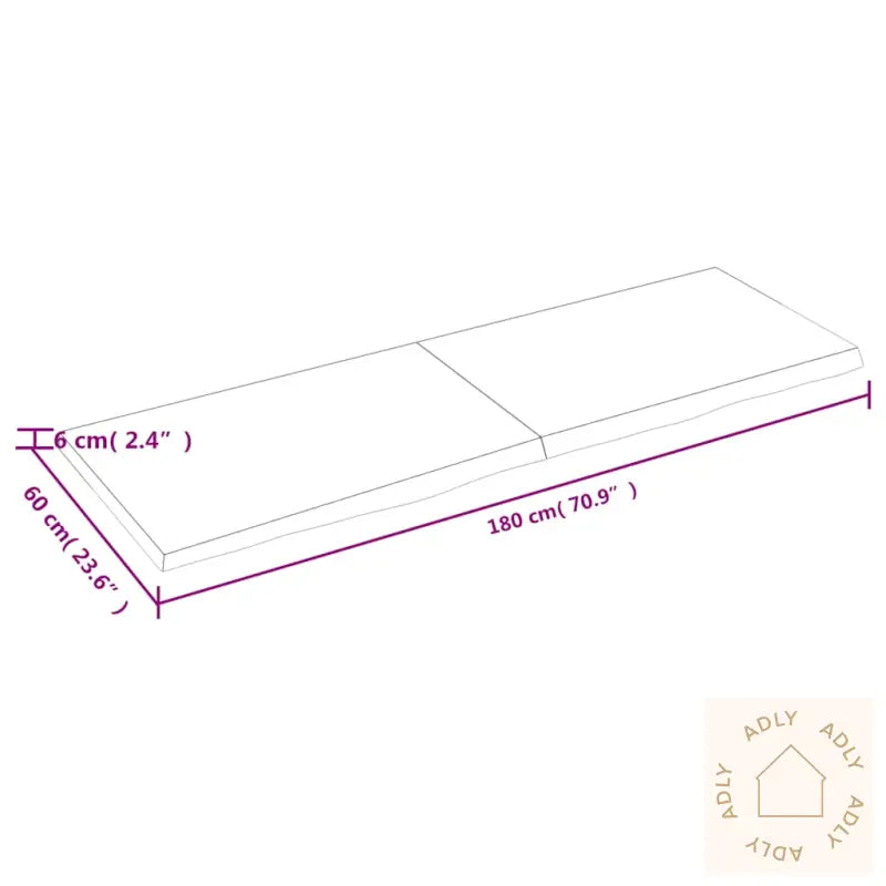 Vegghylle Lysebrun 120X50X(2-6) Cm Behandlet Heltre Eik