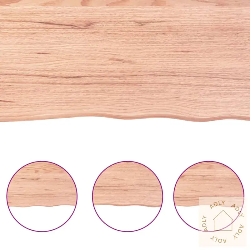 Vegghylle Lysebrun 100X20X4 Cm Behandlet Heltre Eik