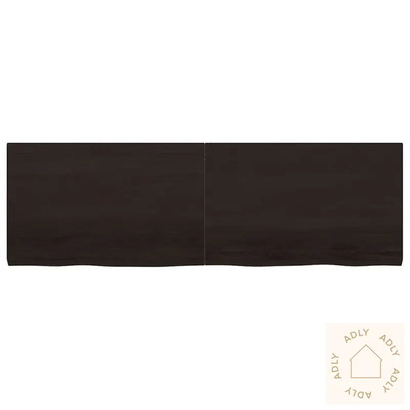 Vegghylle Mørkebrun 160X50X(2-4) Cm Behandlet Heltre Eik