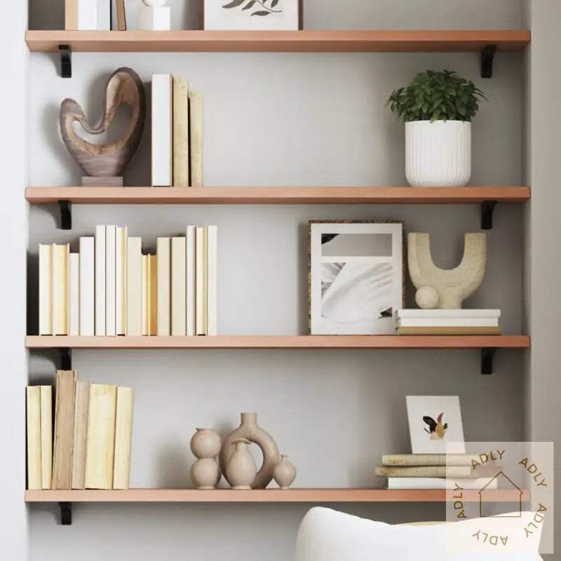 Vegghylle Lysebrun 100X20X2 Cm Behandlet Heltre Eik