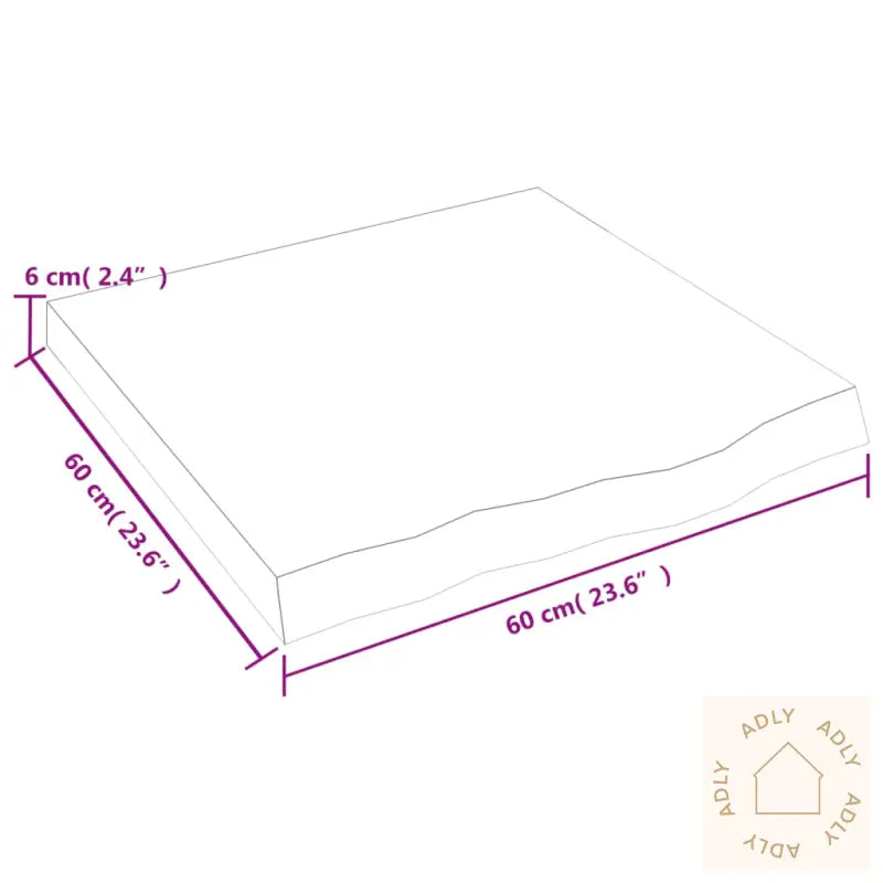 Vegghylle Lysebrun 60X60X(2-6) Cm Behandlet Heltre Eik