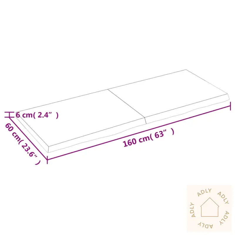 Vegghylle Lysebrun 120X30X(2-6) Cm Behandlet Heltre Eik