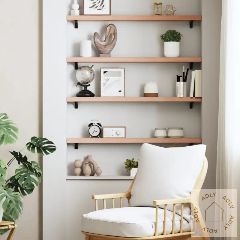 Vegghylle Lysebrun 100X10X4 Cm Behandlet Heltre Eik