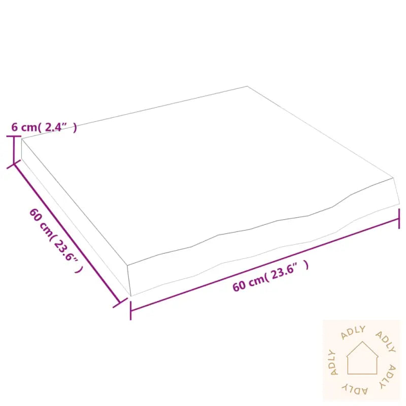 Vegghylle 60X60X(2-6) Cm Ubehandlet Heltre Eik