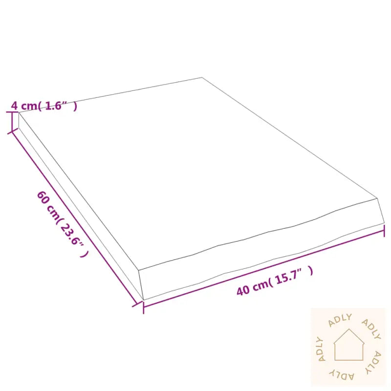 Vegghylle Lysebrun 40X60X(2-4) Cm Behandlet Heltre Eik